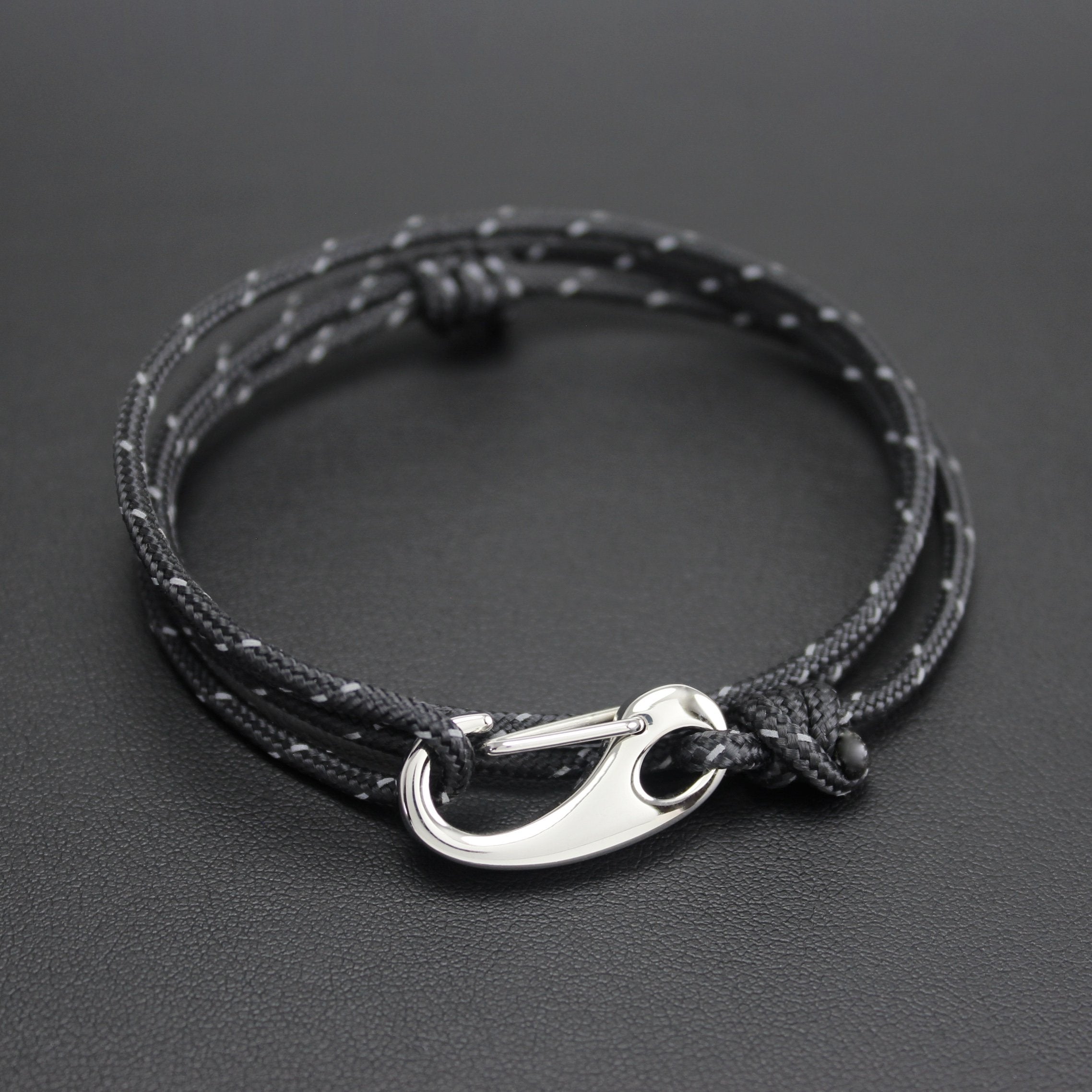 Classic Tactical Wrap Bracelet // Black Reflective