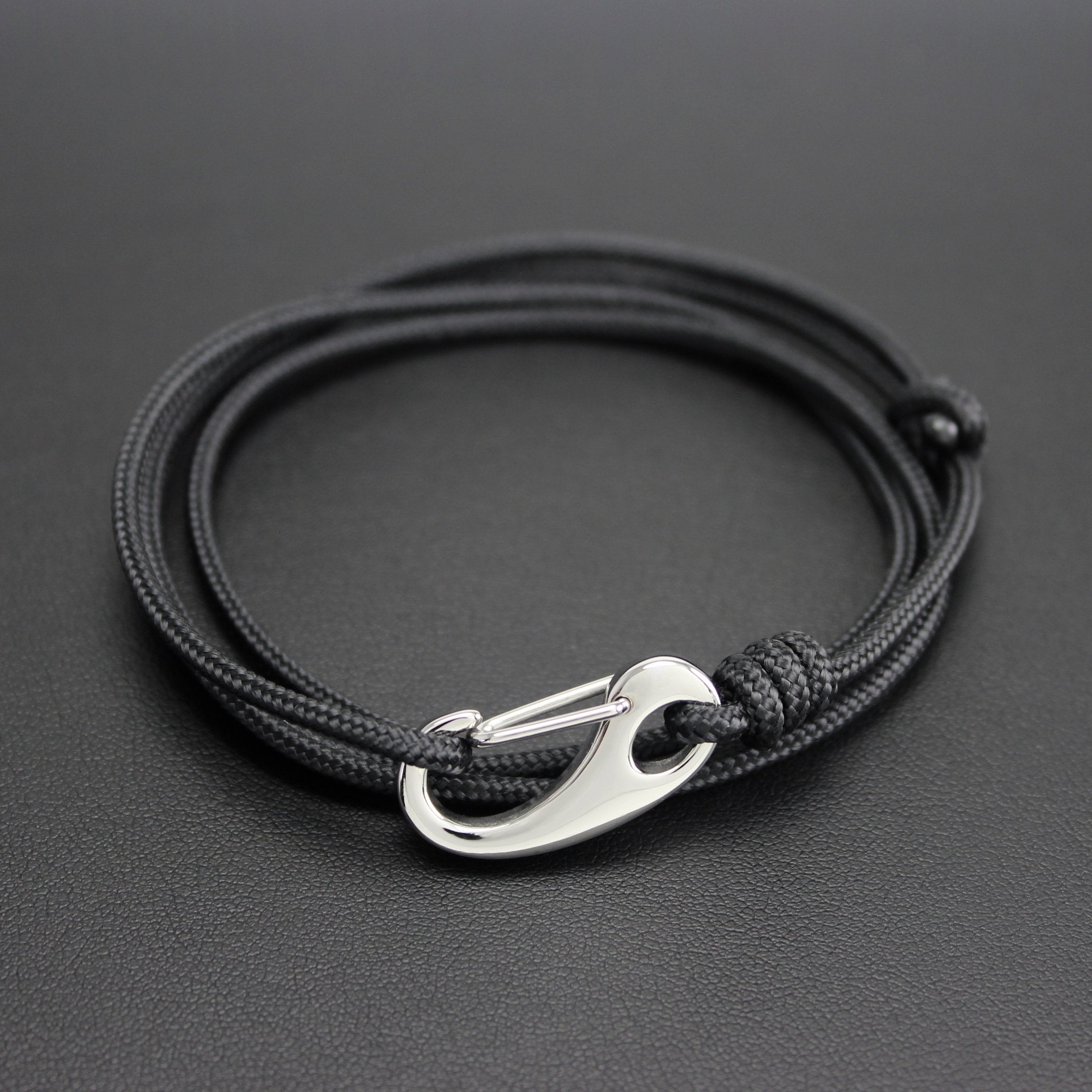 Classic Tactical Wrap Bracelet // Black (Updated) - Belman Co.